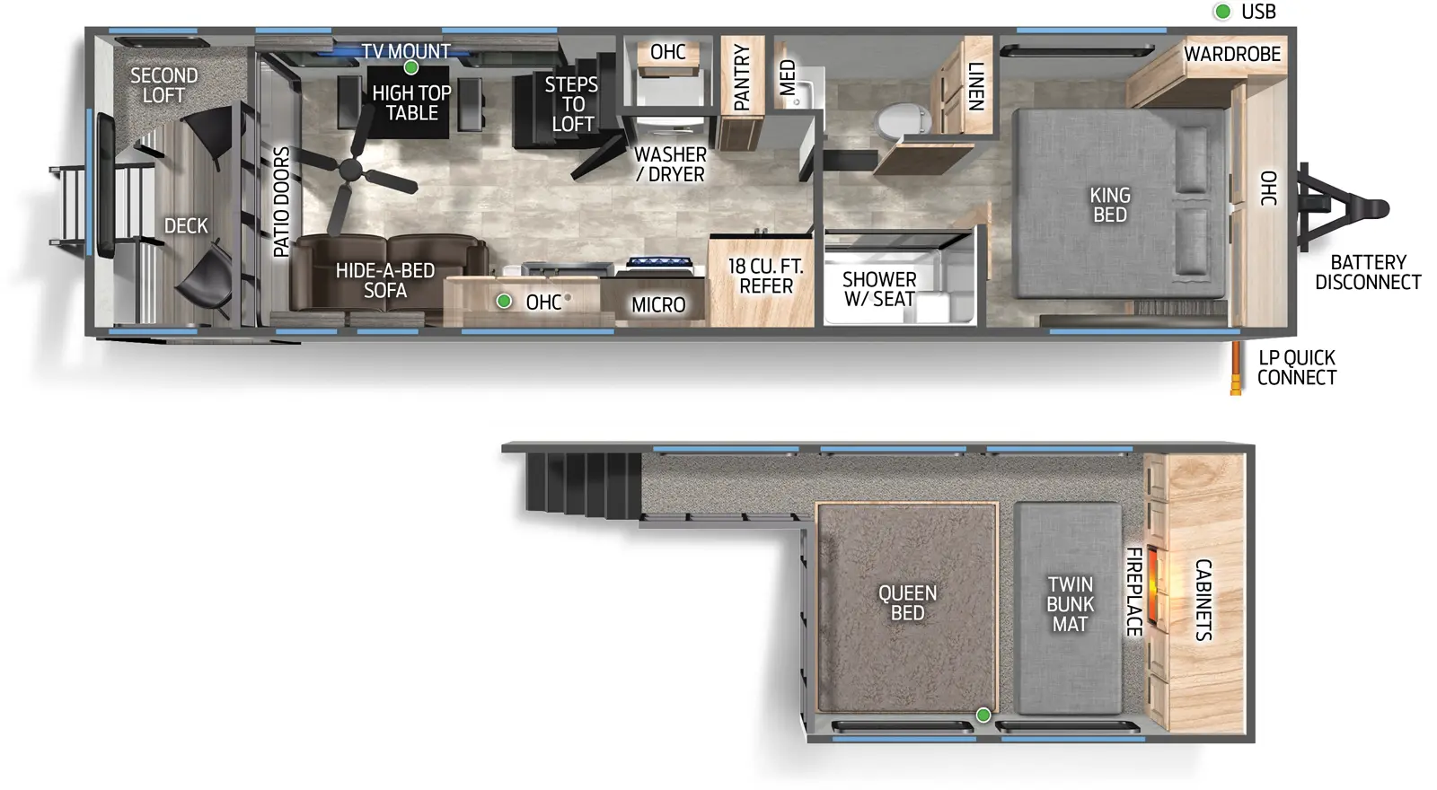 Cherokee 20OGBL Floorplan